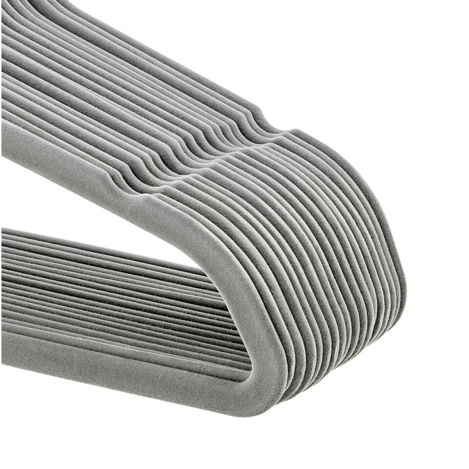 ACAZA Set Van 50 Anti-slip Kleerhangers, Fluweel, Kapstokken Met Broeklat, Grijs 5 ACAZA Set Van 50 Anti-slip Kleerhangers, Fluweel, Kapstokken Met Broeklat, Grijs - Afbeelding 3