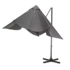ACAZA Kantelbare Zweefparasol 250x250 Cm, Vierkant, Donker Grijs 9 ACAZA Kantelbare Zweefparasol 250x250 Cm, Vierkant, Donker Grijs -Huishoudelijke Goederen Winkel 1000047018 0103