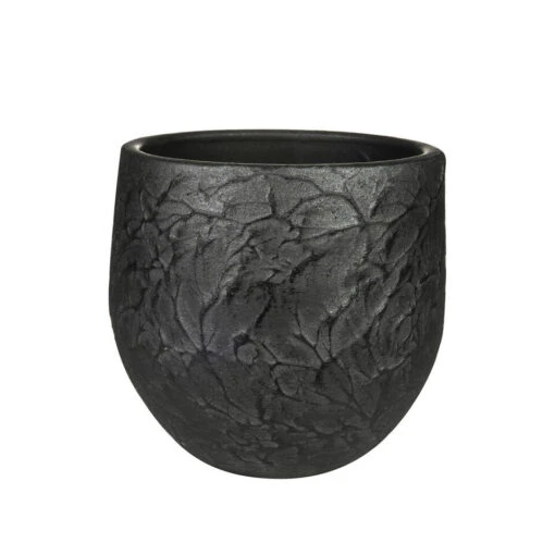 Steege Plantenpot - Antiek Look - Keramiek - Zwart - 18 X 16 Cm