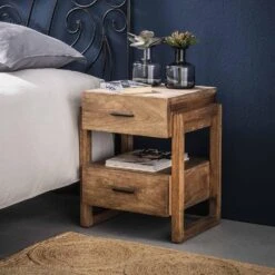 Hoyz - Nachtkastje Gobi - 2 Laden - Bruin - 45x40x55 9 Hoyz - Nachtkastje Gobi - 2 Laden - Bruin - 45x40x55 -Huishoudelijke Goederen Winkel 1000048454 0103