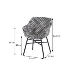 Hartman Delphine Dining Stoel White - Black -Huishoudelijke Goederen Winkel 1000048786 0101