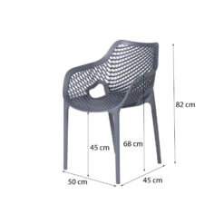 VDG - Madino Air Stapelbare Stoel - Grijs 7 VDG - Madino Air Stapelbare Stoel - Grijs -Huishoudelijke Goederen Winkel 1000048798 0101