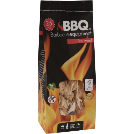 BBQ Collection Aanmaak Houtwol Krullen - 25 Stuks