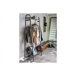 WOOOD Jovi Kledingrek - Metaal - Zwart - 167x70x41 -Huishoudelijke Goederen Winkel 1000052326 0103