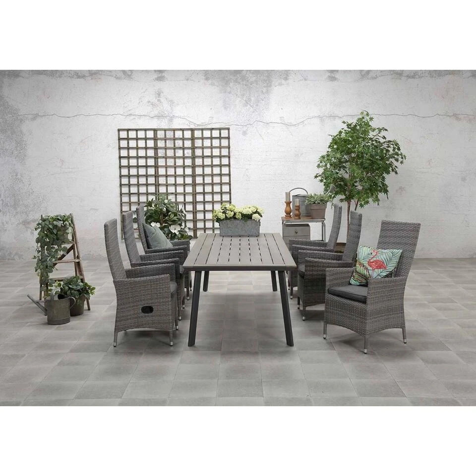 Garden Impressions Penedo Tuintafel Donker Grijs - Grijs 230x100 Cm 4 Garden Impressions Penedo Tuintafel Donker Grijs - Grijs 230x100 Cm - Afbeelding 2