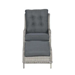 Garden Impressions Santa Rosa Relax Tuinstoel+voetenbank Vintage -Huishoudelijke Goederen Winkel 1000054029 0103