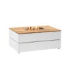 Cosipure Vuurtafel 120x80 Wit Teak 1 Cosipure Vuurtafel 120x80 Wit Teak -Huishoudelijke Goederen Winkel 1000054577