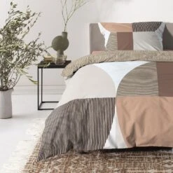 Cinderella Knut - Dekbedovertrek - Katoen - 200x200/220 Cm - Terra -Huishoudelijke Goederen Winkel 1000055041 0103