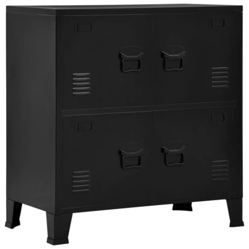 VidaXL Opbergkast Industrieel 75x40x80 Cm Staal Zwart