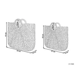 Beliani Mand POMPANO - Beige Waterhyacinth -Huishoudelijke Goederen Winkel 1000057118 0102