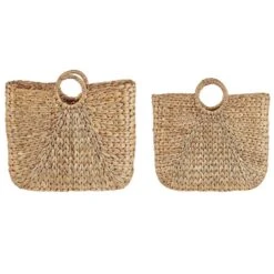 Beliani Mand POMPANO - Beige Waterhyacinth -Huishoudelijke Goederen Winkel 1000057118 0103