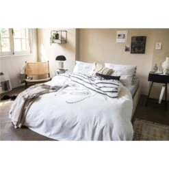 Dindi Home - Dekbedovertrek Tender Tattoo - 240x220 Cm - Wit -Huishoudelijke Goederen Winkel 1000057331 0102