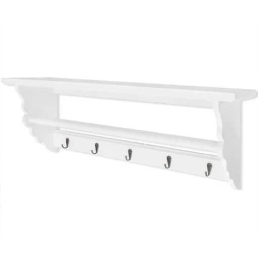 VidaXL Kapstok Barokstijl MDF Wit