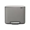 Brabantia Pedaalemmer 11 + 23 L MC Grey -Huishoudelijke Goederen Winkel 1000060636