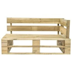 VidaXL Tuinbank Met Grijze Kussens Pallet Grenenhout -Huishoudelijke Goederen Winkel 1000060776 0103