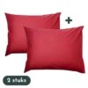 Zavelo Kussenslopen - Hotelkwaliteit - Set Van 2 Stuks - Rood - 60x70cm - 100... -Huishoudelijke Goederen Winkel 1000061751