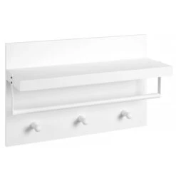 Furnihaus Furnihaus - Landelijk Kapstok Met Hoedenplank - Wandkapstok In Metaal -Huishoudelijke Goederen Winkel 1000065473 0110