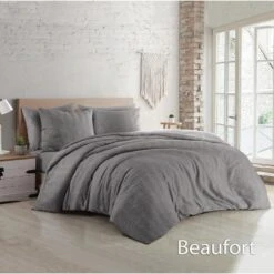 Papillon Dekbedovertrek Beaufort - 140x200/220 - Grijs 7 Papillon Dekbedovertrek Beaufort - 140x200/220 - Grijs -Huishoudelijke Goederen Winkel 1000066330 0101