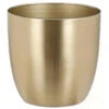 Mica Decorations Plantenpot-bloempot - Metaal - Goud - D13 En H12 Cm -Huishoudelijke Goederen Winkel 1000066385