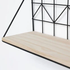 Set Van 2 Zwarte Metalen Wandrekjes Met Houten Plankje - 30 En 45 Cm 7 Set Van 2 Zwarte Metalen Wandrekjes Met Houten Plankje - 30 En 45 Cm -Huishoudelijke Goederen Winkel 1000067187 0101