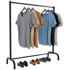 CLP Kledingrek Lara 120x120x38 Zwart -Huishoudelijke Goederen Winkel 1000069915 0101