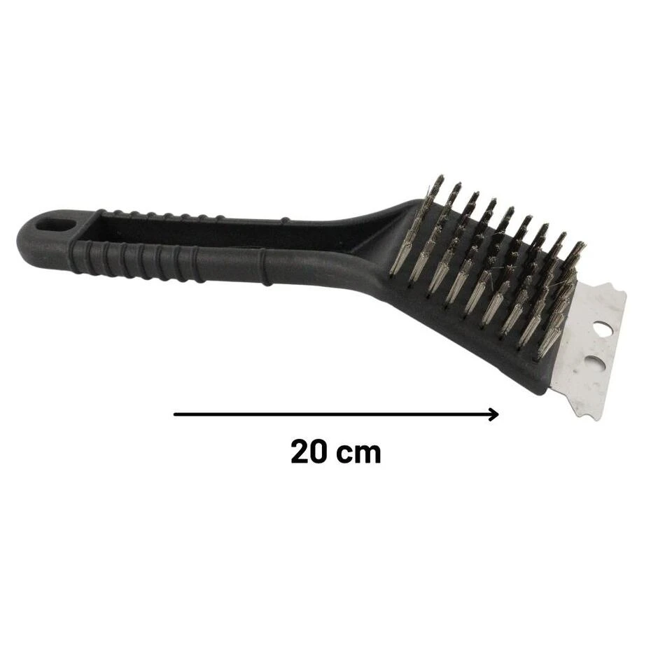 Orange85 BBQ Borstel Staalborstel Barbecue Staal Schoonmaakborstel Zwart BBQ 4 Orange85 BBQ Borstel Staalborstel Barbecue Staal Schoonmaakborstel Zwart BBQ - Afbeelding 2