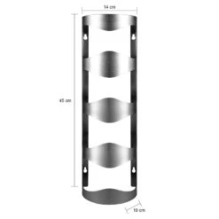 QUVIO Wand Wijnrek Voor 4 Flessen, Aluminium - Zilver -Huishoudelijke Goederen Winkel 1000071747 0101