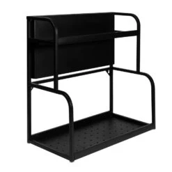 QUVIO Keukenrek Deluxe Aanrecht - Zwart -Huishoudelijke Goederen Winkel 1000071761 0102