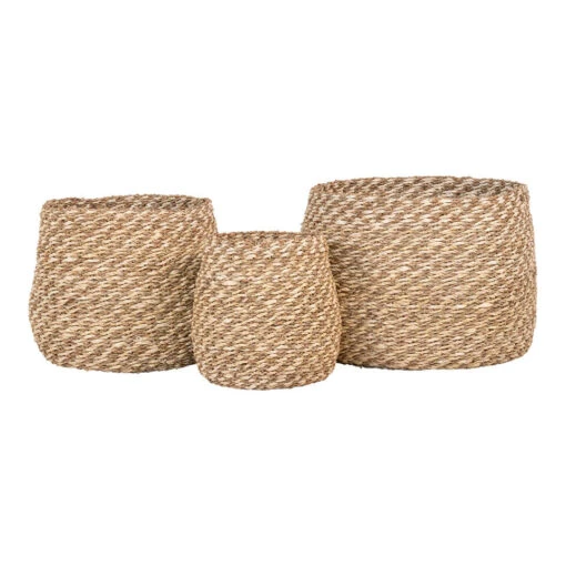 Giga Meubel Bloemenmand Rotan - Set Van 3 - Zeegras Mand Venoso
