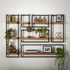 Wandplank Aberdeen 3 X 30 Cm - 25x30x100 Cm - Hout - Bruin -Huishoudelijke Goederen Winkel 1000074135 0102