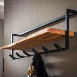Woody Kapstok Metaal - Hout - Bruin -Huishoudelijke Goederen Winkel 1000076586 0103