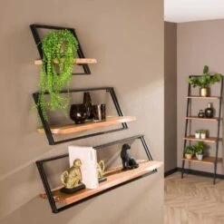 Leona Wandschap Acaciahout - Hout - Bruin -Huishoudelijke Goederen Winkel 1000076615 0102