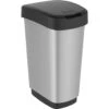 Rotho Twist Afvalbak - 25L - Zilver 1 Rotho Twist Afvalbak - 25L - Zilver -Huishoudelijke Goederen Winkel 1000077100