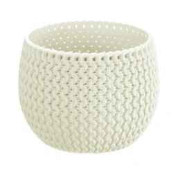 Prosperplast Plantenpot/bloempot - Kunststof - Creme - D18 X H13,5 Cm