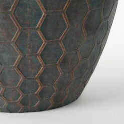 Mica Decorations Bravo Bloempot - H26 X Ø30,5 Cm - Honingraat - Groen -Huishoudelijke Goederen Winkel 1000077804 0102