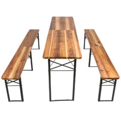 Tectake - Biertafel Met Banken, Campingtafel, Opklapbaar 9 Tectake - Biertafel Met Banken, Campingtafel, Opklapbaar -Huishoudelijke Goederen Winkel 1000078062 0103