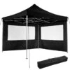 Tectake - Partytent 3x3 M. Opvouwbaar- 2 Wanden- Zwart -Huishoudelijke Goederen Winkel 1000078107