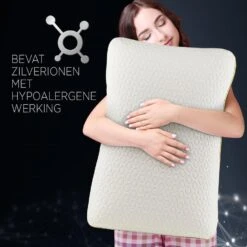 Vitapur Premium Ionity Anatomisch Kussen - 40x60 Cm 9 Vitapur Premium Ionity Anatomisch Kussen - 40x60 Cm -Huishoudelijke Goederen Winkel 1000080656 0111