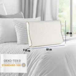 Vitapur Anatomisch Latex Hoofdkussen XL - 60x40 Cm -Huishoudelijke Goederen Winkel 1000080659 0102