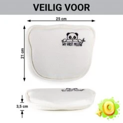 Vitapur - My First Panda Pillow 26x23 Cm - Wit -Huishoudelijke Goederen Winkel 1000080663 0103