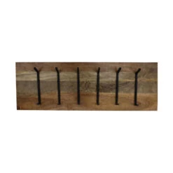 HSM Collection Kapstok Mango - 11 X30 Cm - Hout, Zwart -Huishoudelijke Goederen Winkel 1000081062 0103