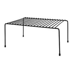 QUVIO Uitschuifbaar Keukenkast Organizer - Metaal - Zwart -Huishoudelijke Goederen Winkel 1000082216 0103