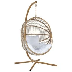 Beliani Hangstoel ACRI - Beige Pe Rotan