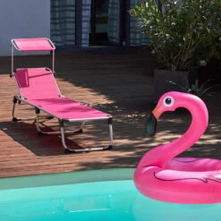 Tectake - Ligbed Zonnestoel Aurelie - Zwart -Huishoudelijke Goederen Winkel 1000083094 0102