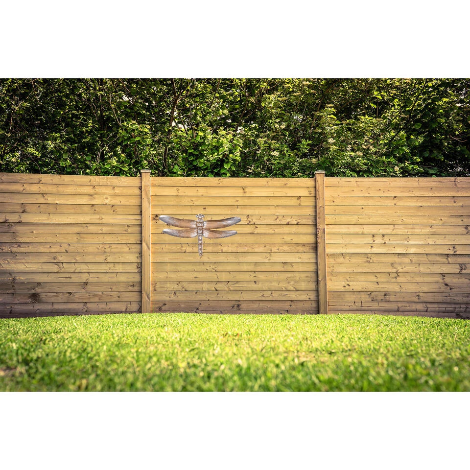 Merkloos Tuindecoratie Muur Libelle - Bronskleurig - Metaal - 46 Cm 4 Merkloos Tuindecoratie Muur Libelle - Bronskleurig - Metaal - 46 Cm - Afbeelding 2