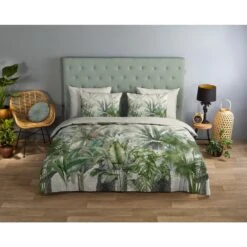 Good Morning Dekbedovertrek "Valerie" - Groen - (240x220 Cm) -Huishoudelijke Goederen Winkel 1000083580 0101