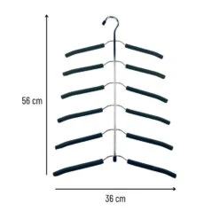 Orange85 Kledinghanger Voor 6 Shirts Zilverkleurig 56x36x1.5 Cm Metaal -Huishoudelijke Goederen Winkel 1000085661 0101