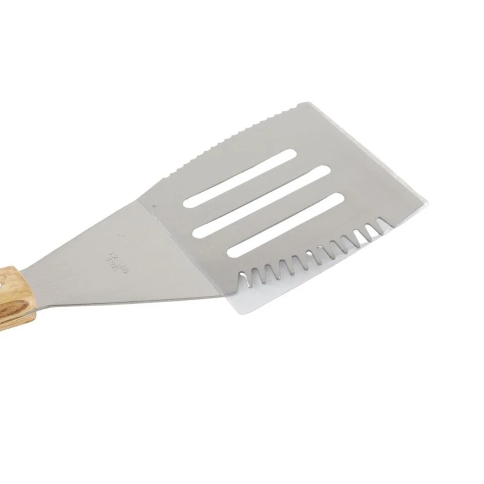 Orange85 BBQ Spatel RVS 41cm Houten Handvat Barbecue Gereedschap 4 Orange85 BBQ Spatel RVS 41cm Houten Handvat Barbecue Gereedschap - Afbeelding 2