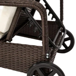 Tectake - Wicker Ligbed – Bruin - Afmetingen 200 X 70 X 33 Cm 9 Tectake - Wicker Ligbed – Bruin - Afmetingen 200 X 70 X 33 Cm -Huishoudelijke Goederen Winkel 1000086058 0103