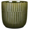 Mica Decorations Plantenpot - Keramiek Glans Donkergroen - D19/H18 Cm -Huishoudelijke Goederen Winkel 1000086285